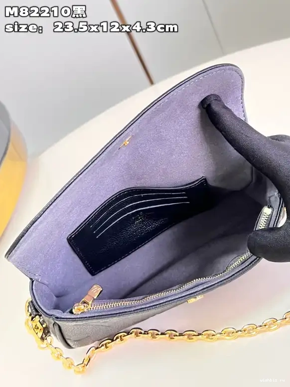WIS Ivy-23.5*12*4.3cm on Wallet VUITTON Chain LOUIS 0521